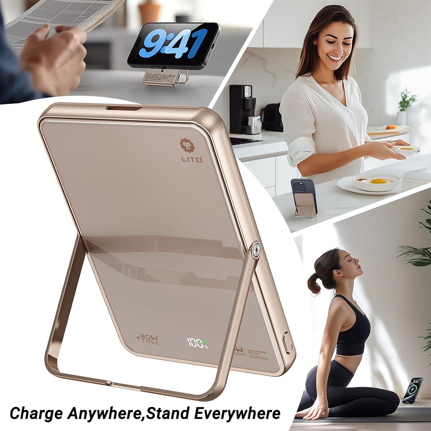 Batería Portátil Inalámbrica LITO 5000mAh 15W MagSafe