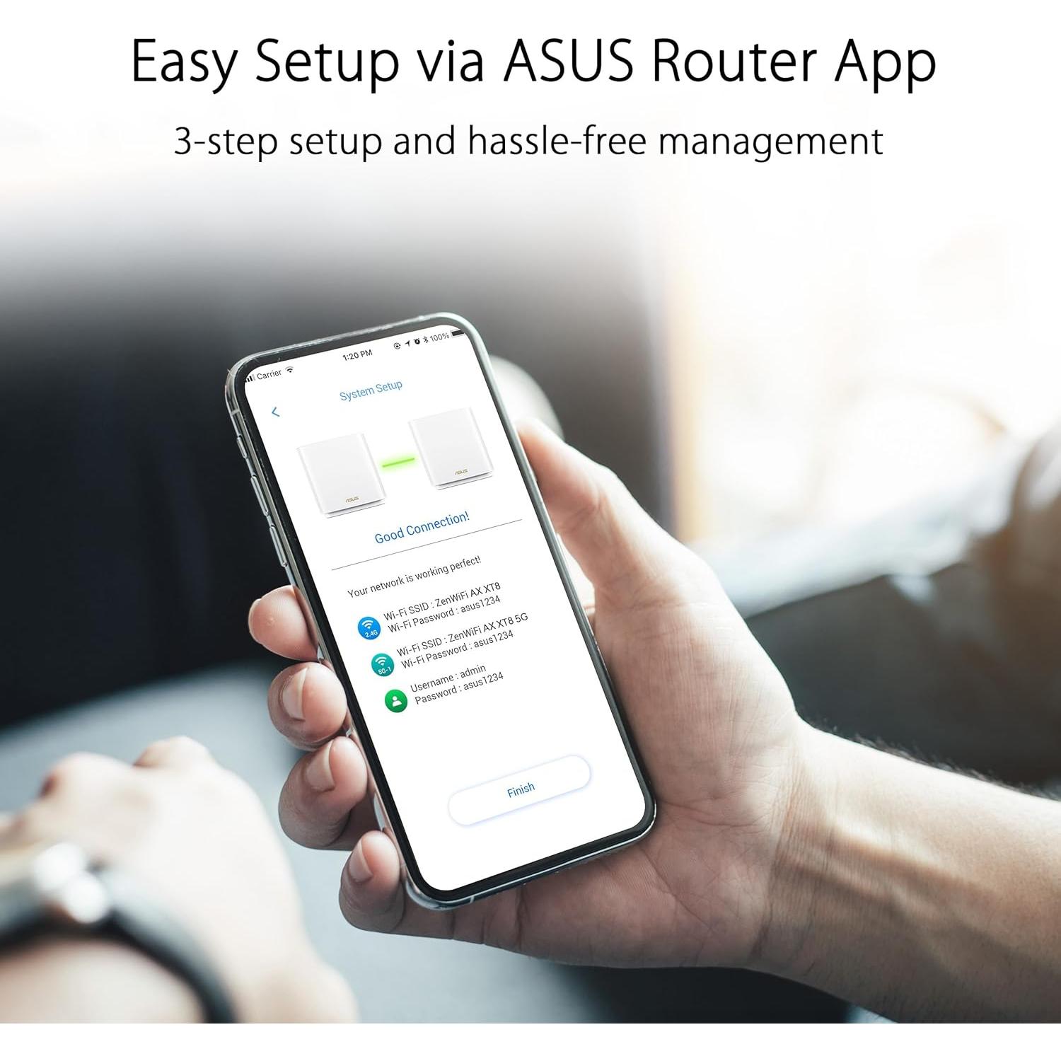 ASUS ZenWiFi AX6600 Mesh WiFi 6 Tri-Banda XT8 - Cobertura 255 m²