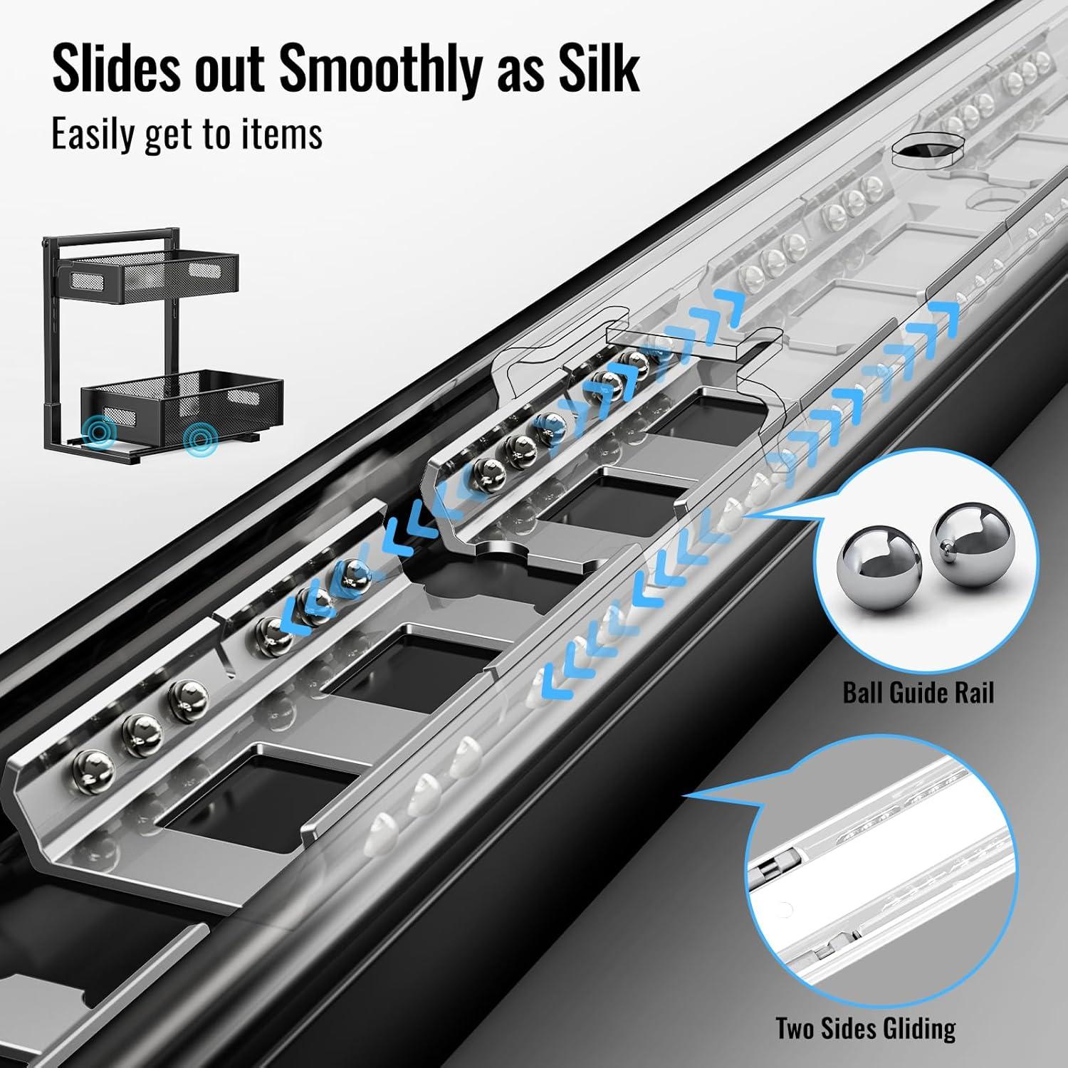 Organizador Bajo Fregadero TISTAYA E12H 2 Estantes Ajustables