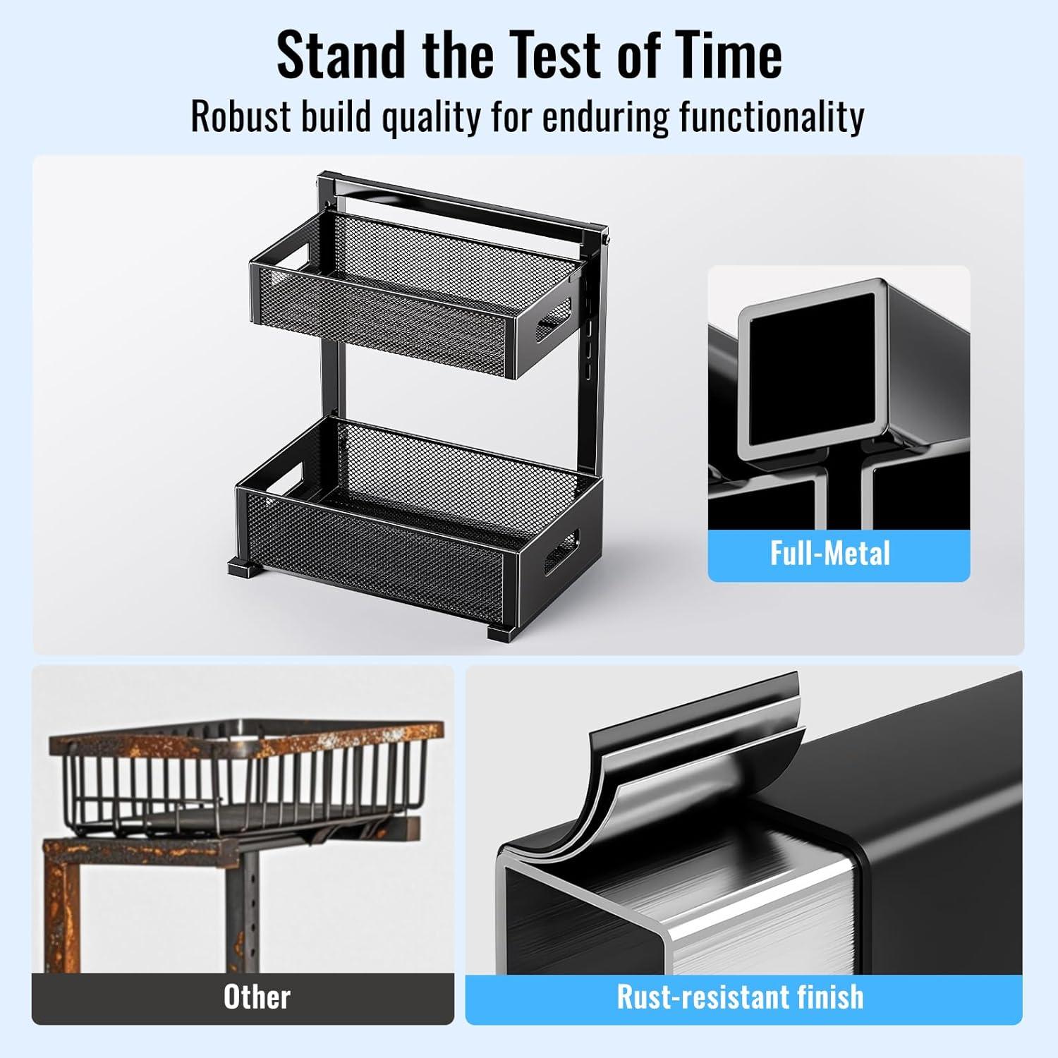 Organizador Bajo Fregadero TISTAYA E12H 2 Estantes Ajustables