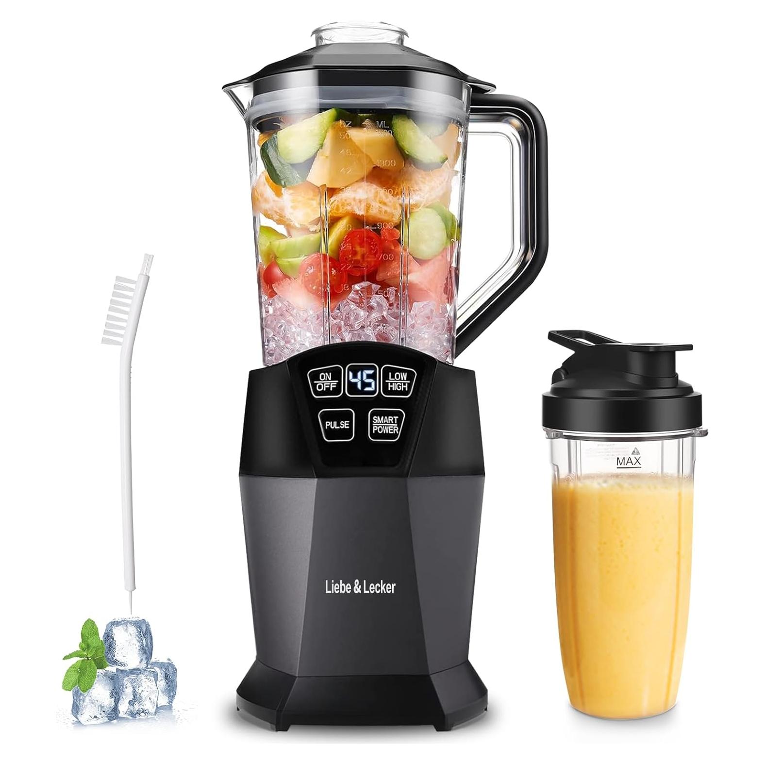 Licuadora de Smoothies Liebe&Lecker 1200W 0.83L y 1.48L
