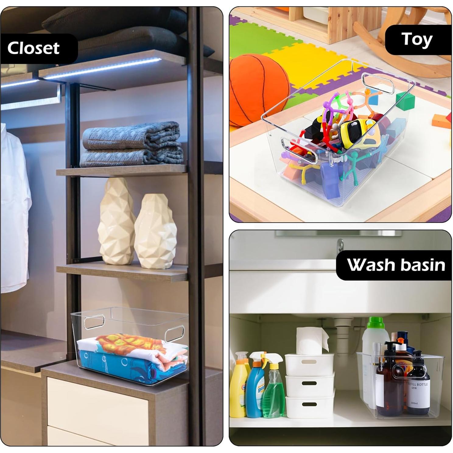 Contenedores de Almacenamiento Plástico Transparente 8 Piezas SKTKSE