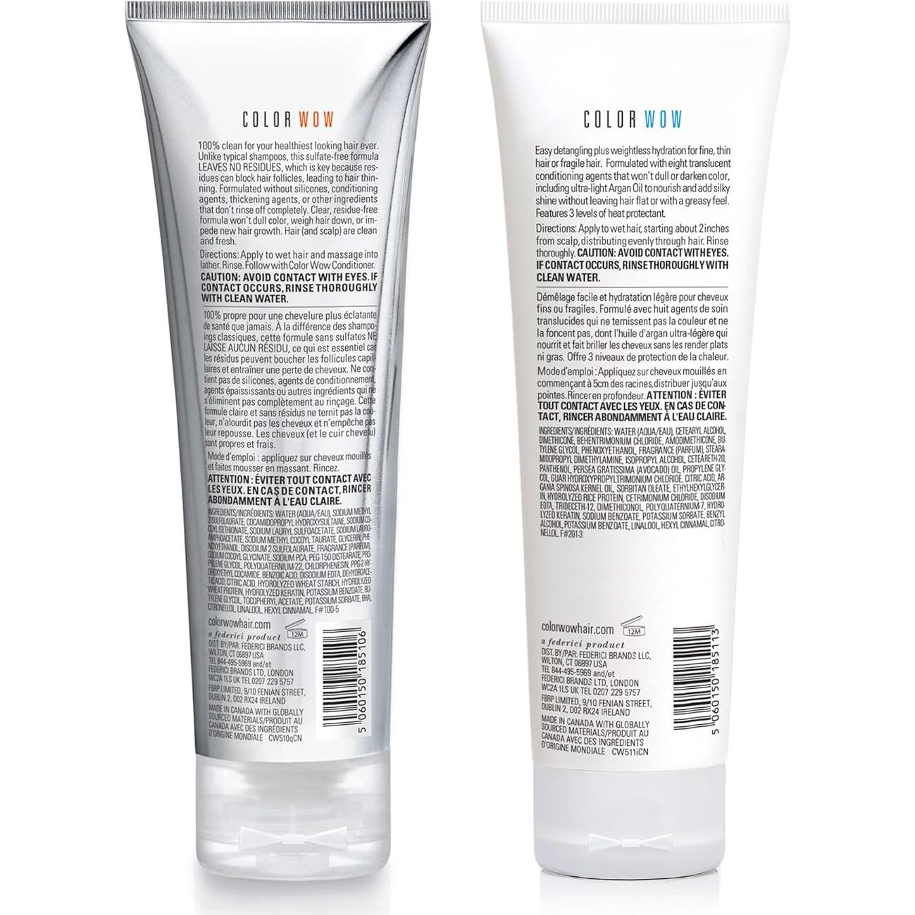 COLOR WOW Dream Clean Duo - Champú y Acondicionador 100% Limpio