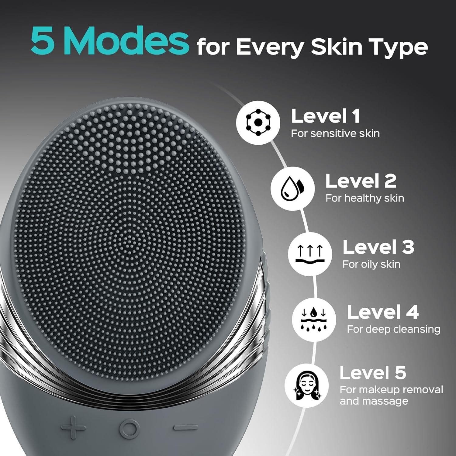 Exfoliador Facial COSLUS para Hombres - 5 Modos, Impermeable