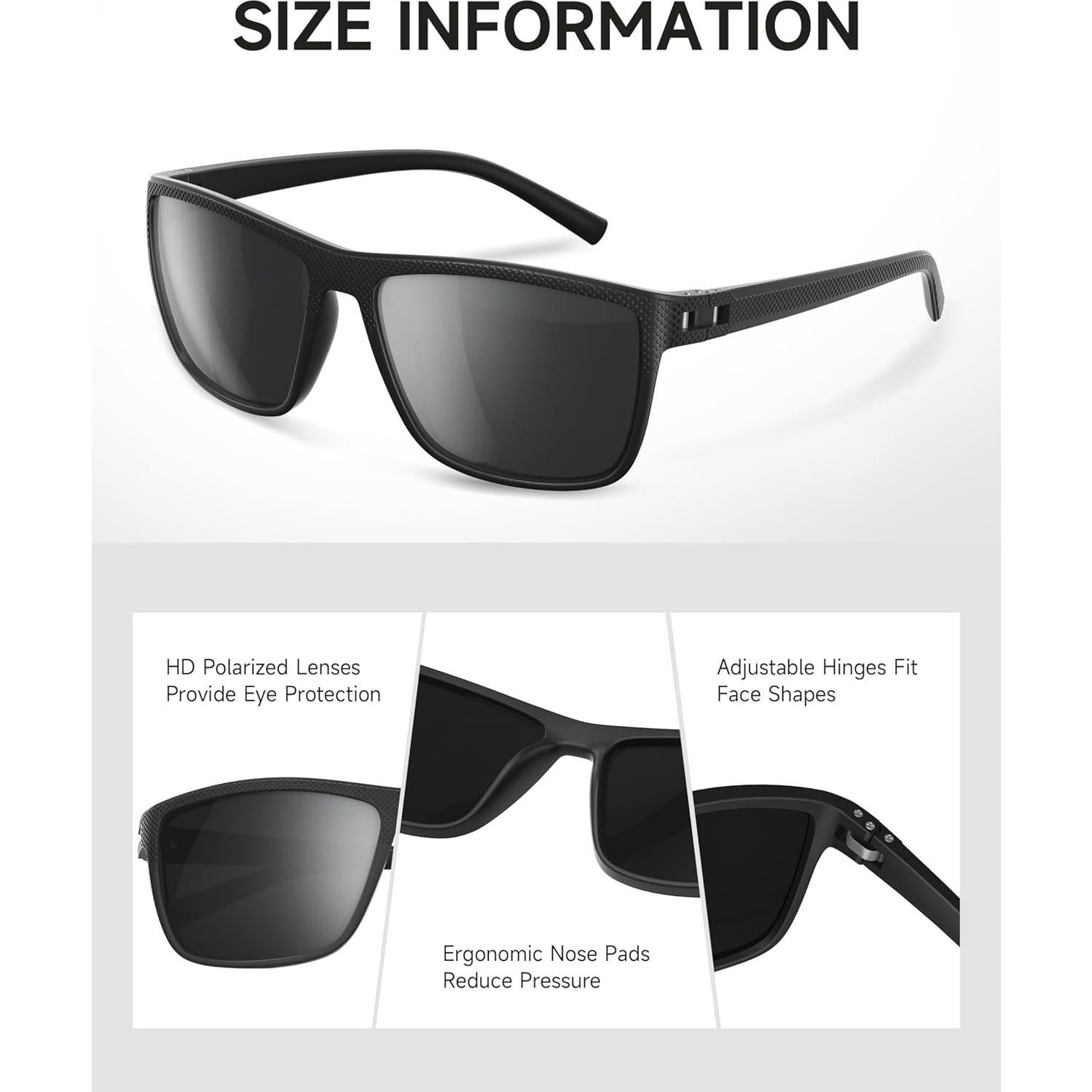 Gafas de sol polarizadas Foliful UV400 unisex - 3 colores