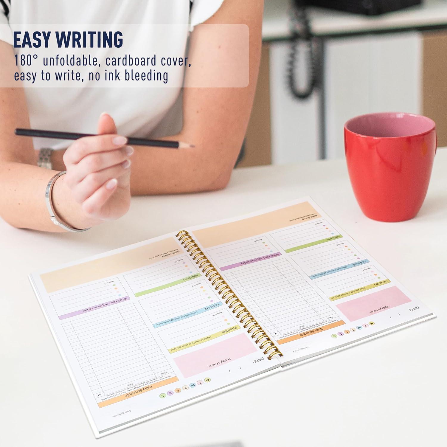 Planificador Diario No Fechado meDolove B5 Flores Azules