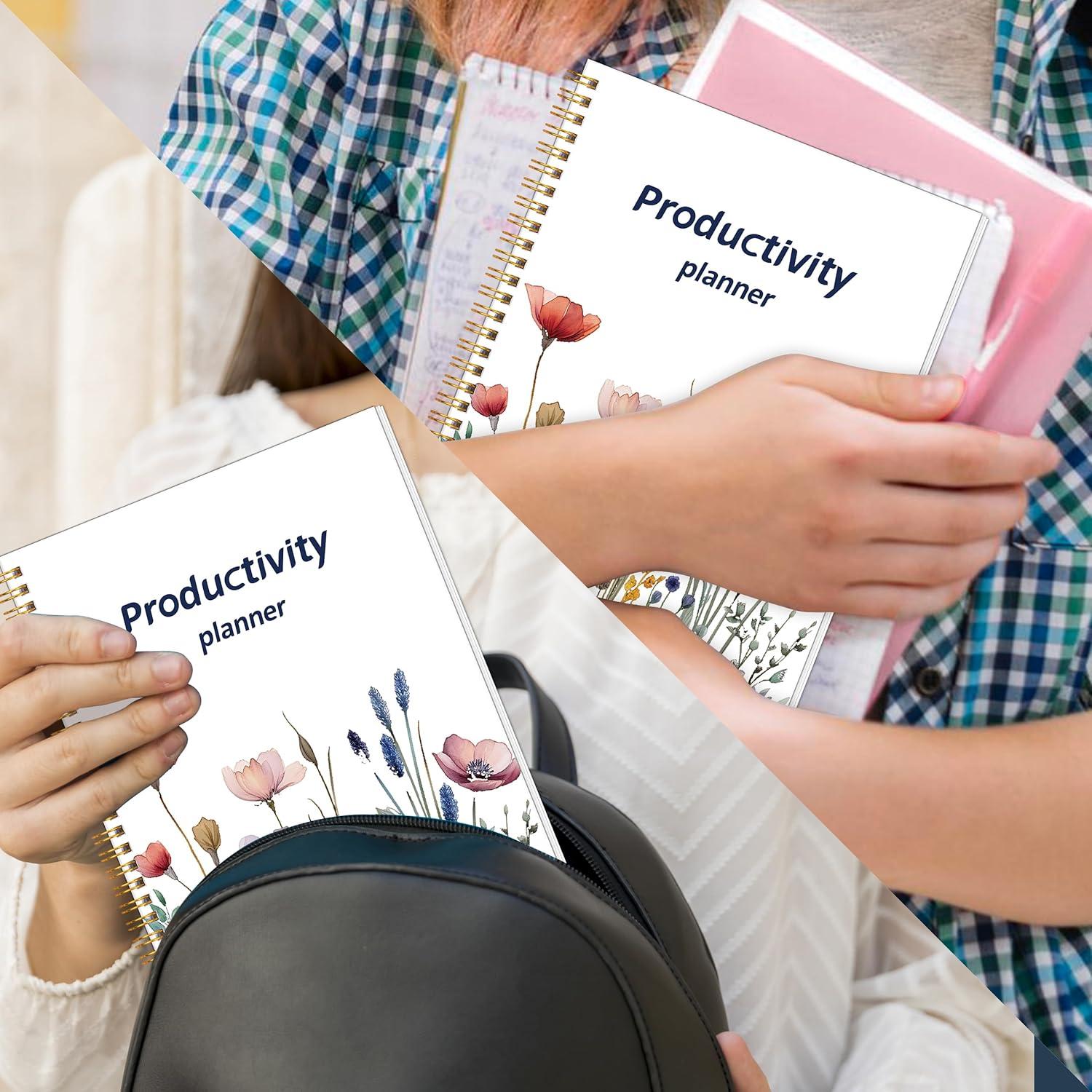 Planificador Diario No Fechado meDolove B5 Flores Azules