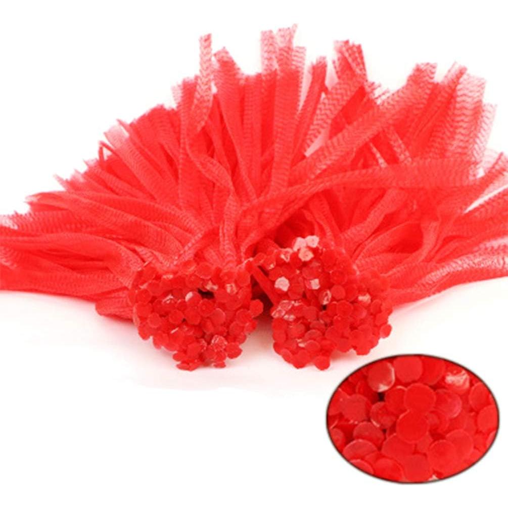 Paquete de 50 bolsas de red de nylon reutilizables 50.8 cm - Rojo