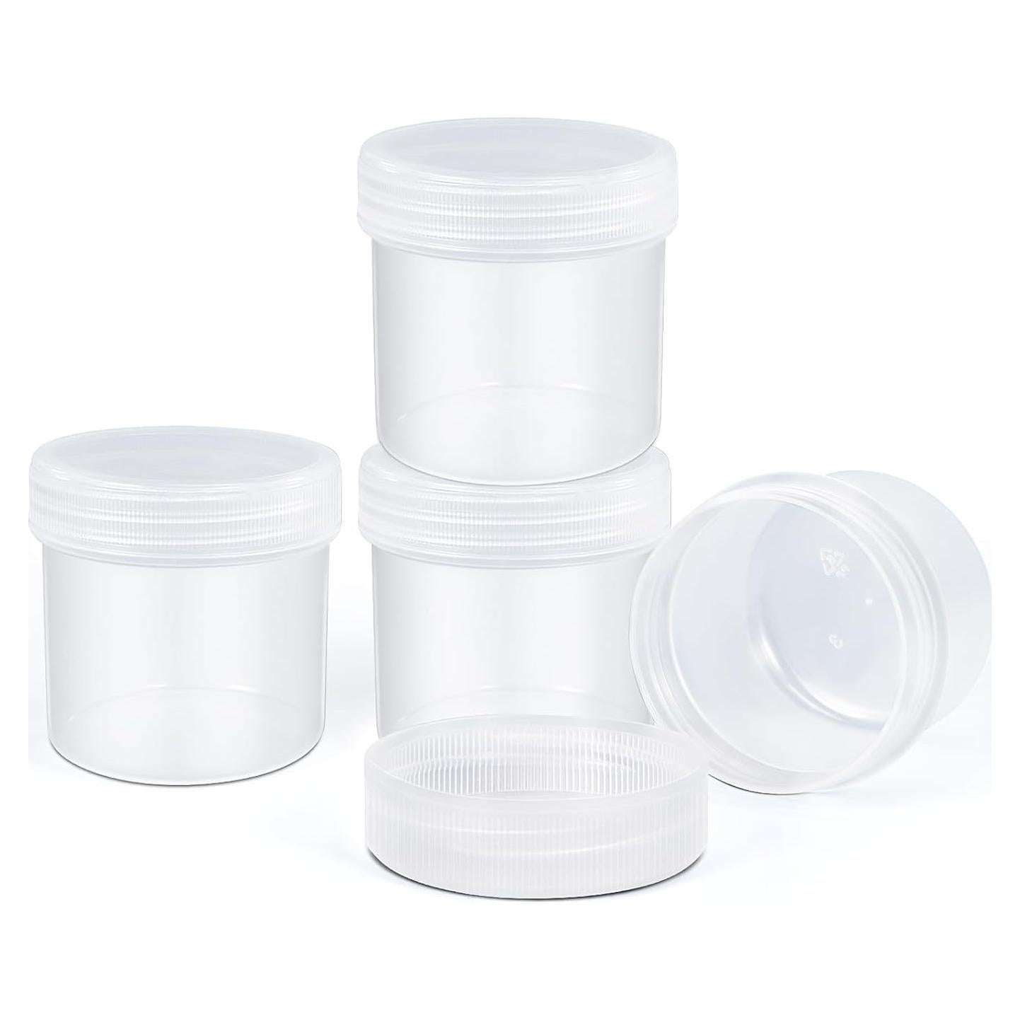 Tarros de Plástico Transparentes UMETASS 28.35g 4 Pcs A Prueba de Fugas