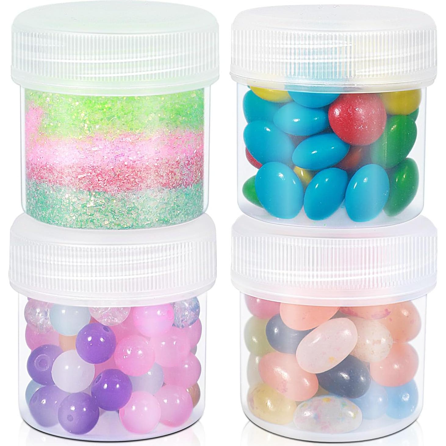 Tarros de Plástico Transparentes UMETASS 28.35g 4 Pcs A Prueba de Fugas