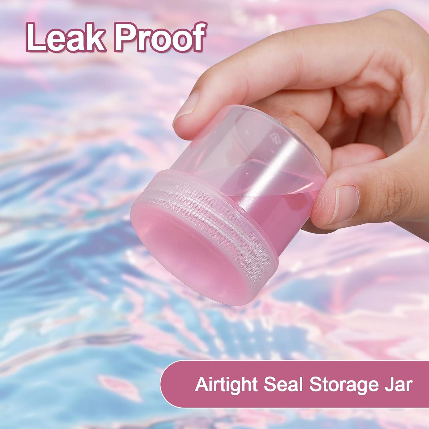 Tarros de Plástico Transparentes UMETASS 28.35g 4 Pcs A Prueba de Fugas