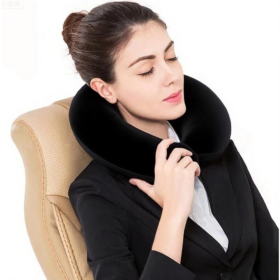 Almohada de Cuello de Viaje XinYiSheng Espuma Viscoelástica Negra