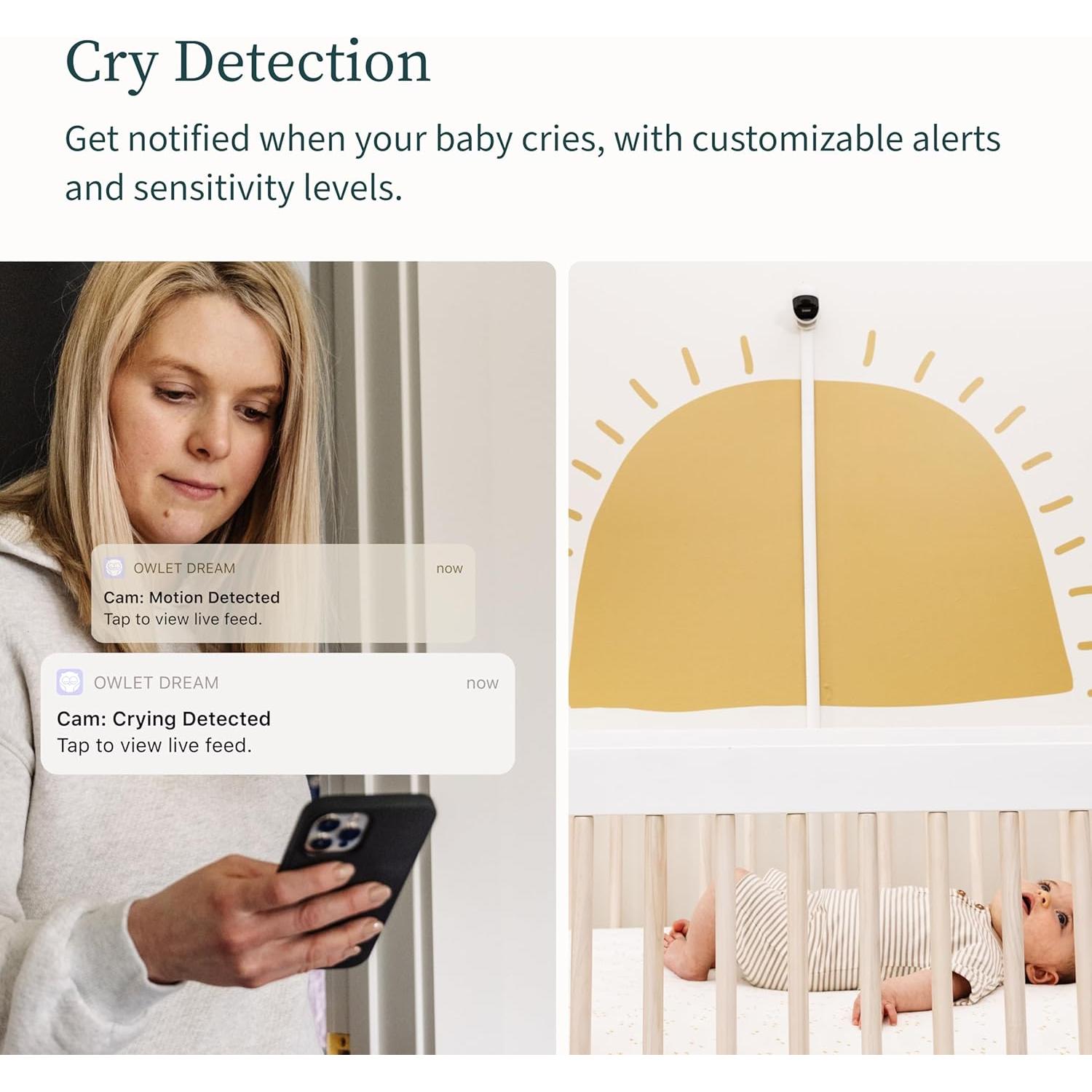 Owlet Cam 2 - Cámara Inteligente para Bebés HD 1080p - Azul