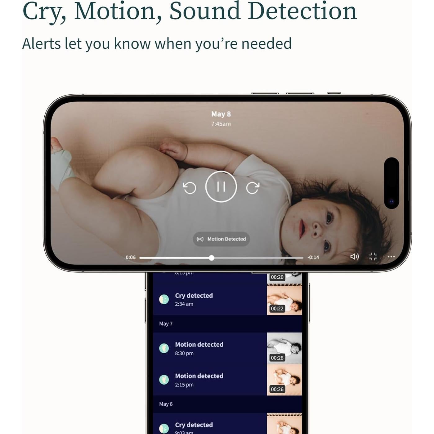 Owlet Cam 2 - Cámara Inteligente para Bebés HD 1080p - Azul