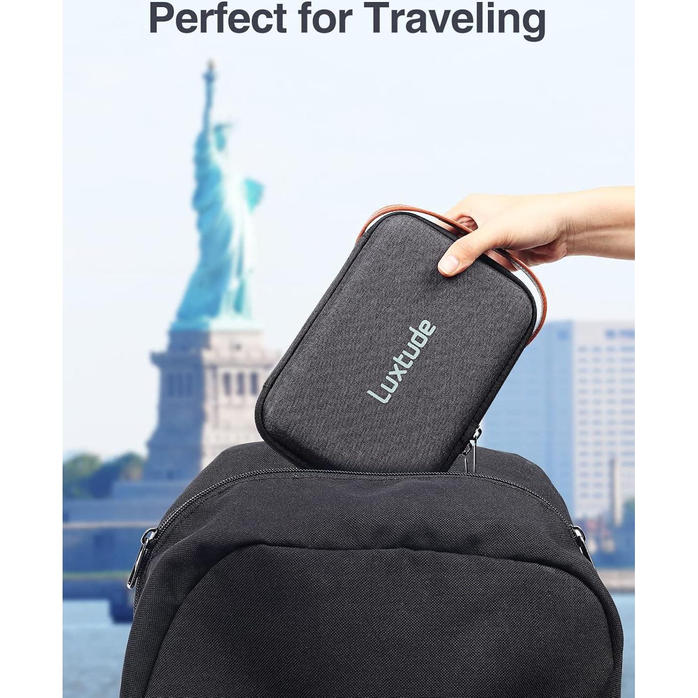 Organizador Duro Luxtude para Electrónicos Viajes 21x14cm