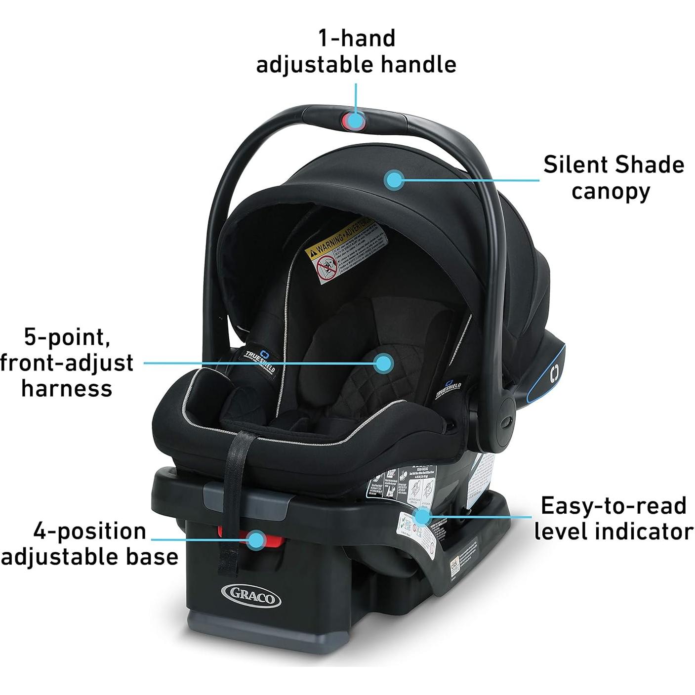 Asiento de Auto Graco SnugRide SnugLock LX TrueShield 4-30 lb