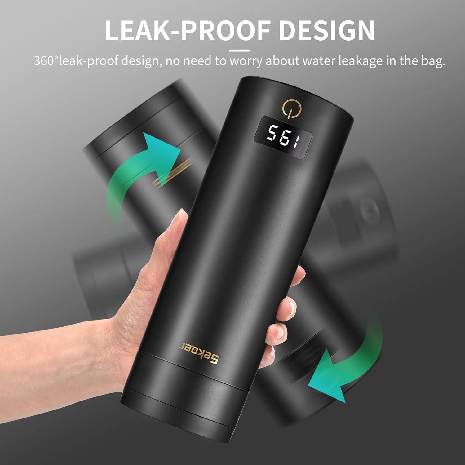 Hervidor Eléctrico Portátil Sekaer SY-618B 500ml Acero Inoxidable