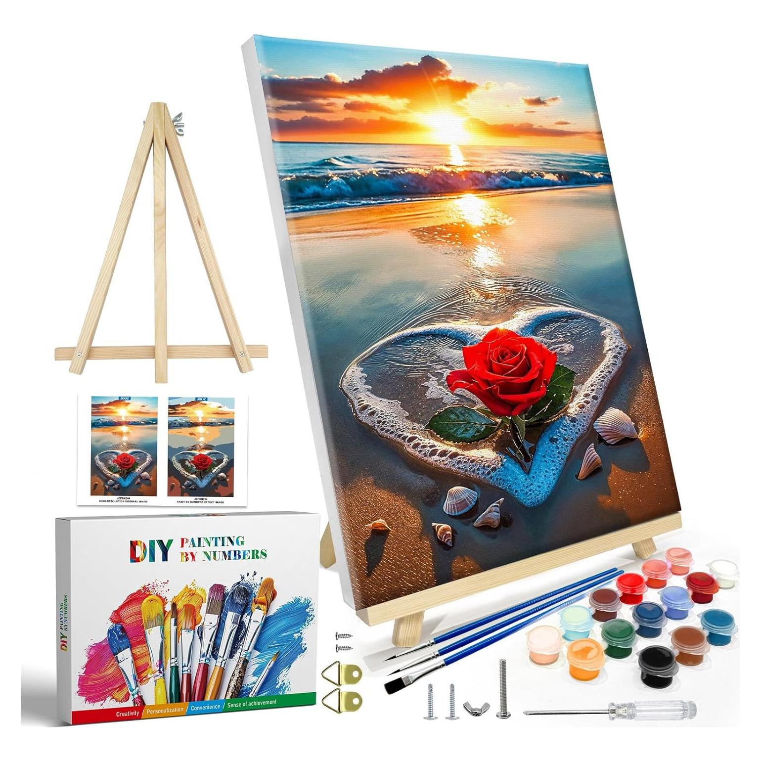 Kit de Pintura por Números JOOZ 20x30 cm Atardecer Playa