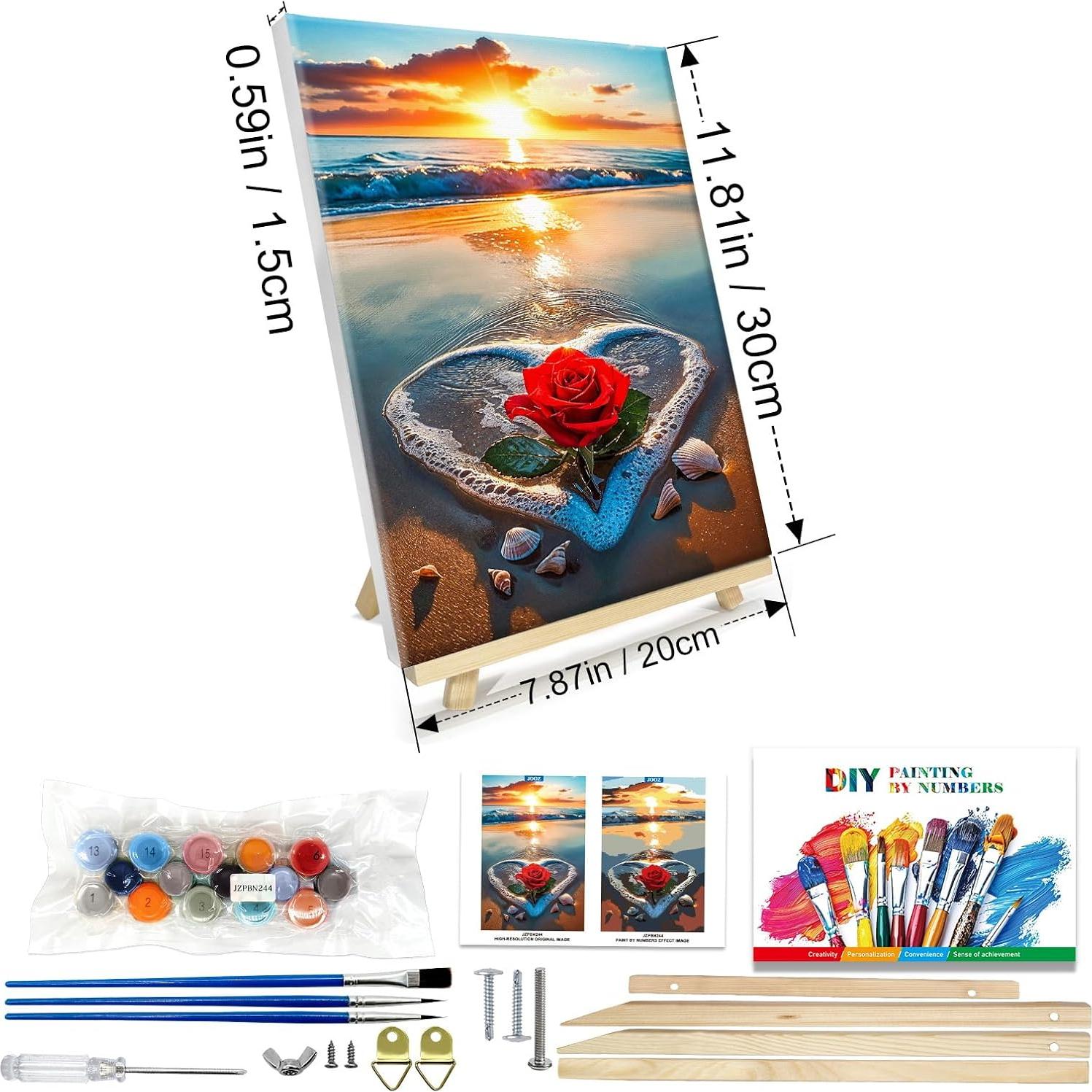 Kit de Pintura por Números JOOZ 20x30 cm Atardecer Playa