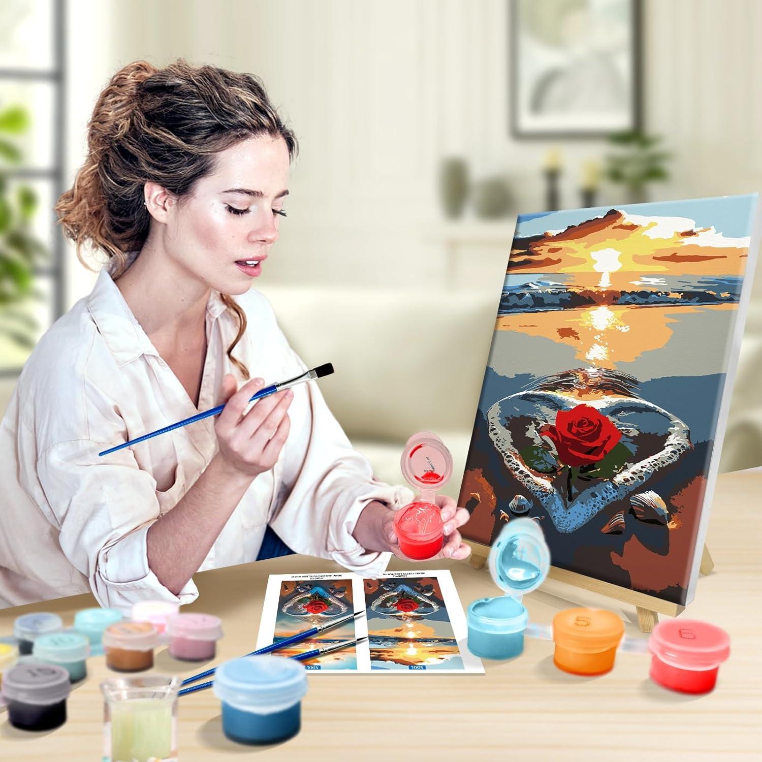 Kit de Pintura por Números JOOZ 20x30 cm Atardecer Playa