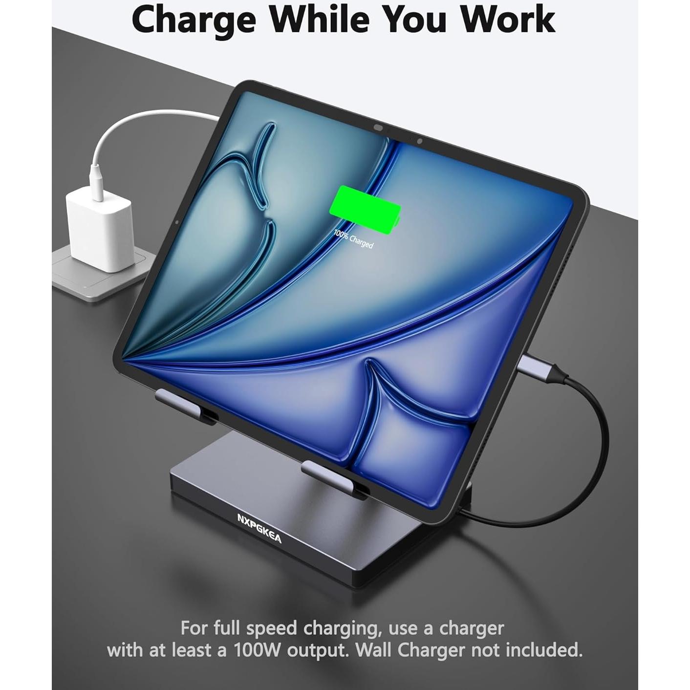 Soporte Hub USB C NXPGKEA 8 en 1 para iPad Pro 4K 60Hz