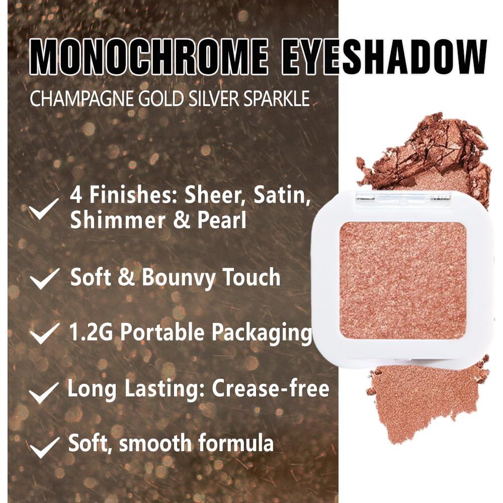 Sombra de Ojos Kaely 01 Brillo Champagne Dorado 1.13g