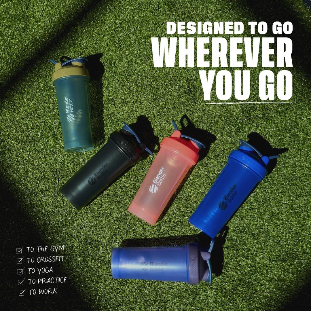 BlenderBottle Classic V2 Shaker Bottle Perfect for Protein Shakes and Pre Workout, 20-Ounce, Clear/Black