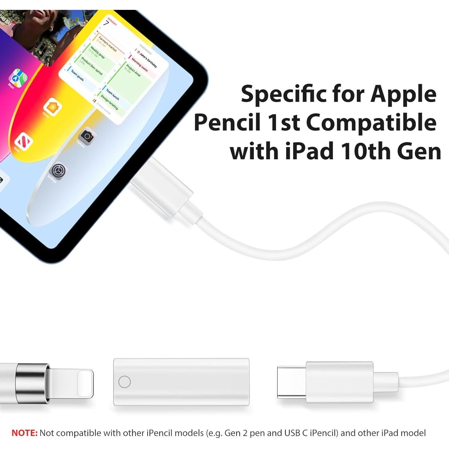 Adaptador USB-C a Lightning ASKUBSKU para Apple Pencil 1ra Gen