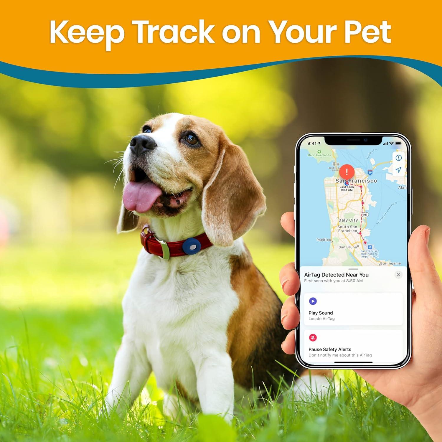 Soporte Redondo para Collar de Perro PAWBEE Airtag - 2 Unidades