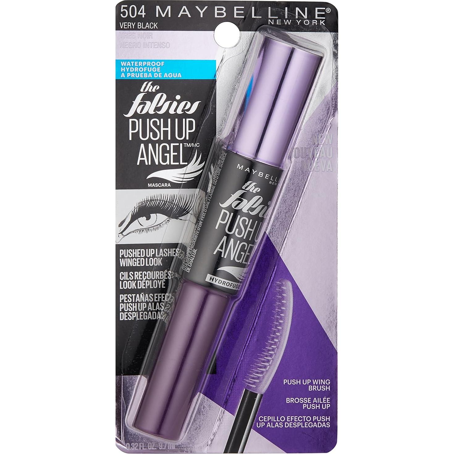 Máscara Maybelline The Falsies Push Up Angel a Prueba de Agua 18g