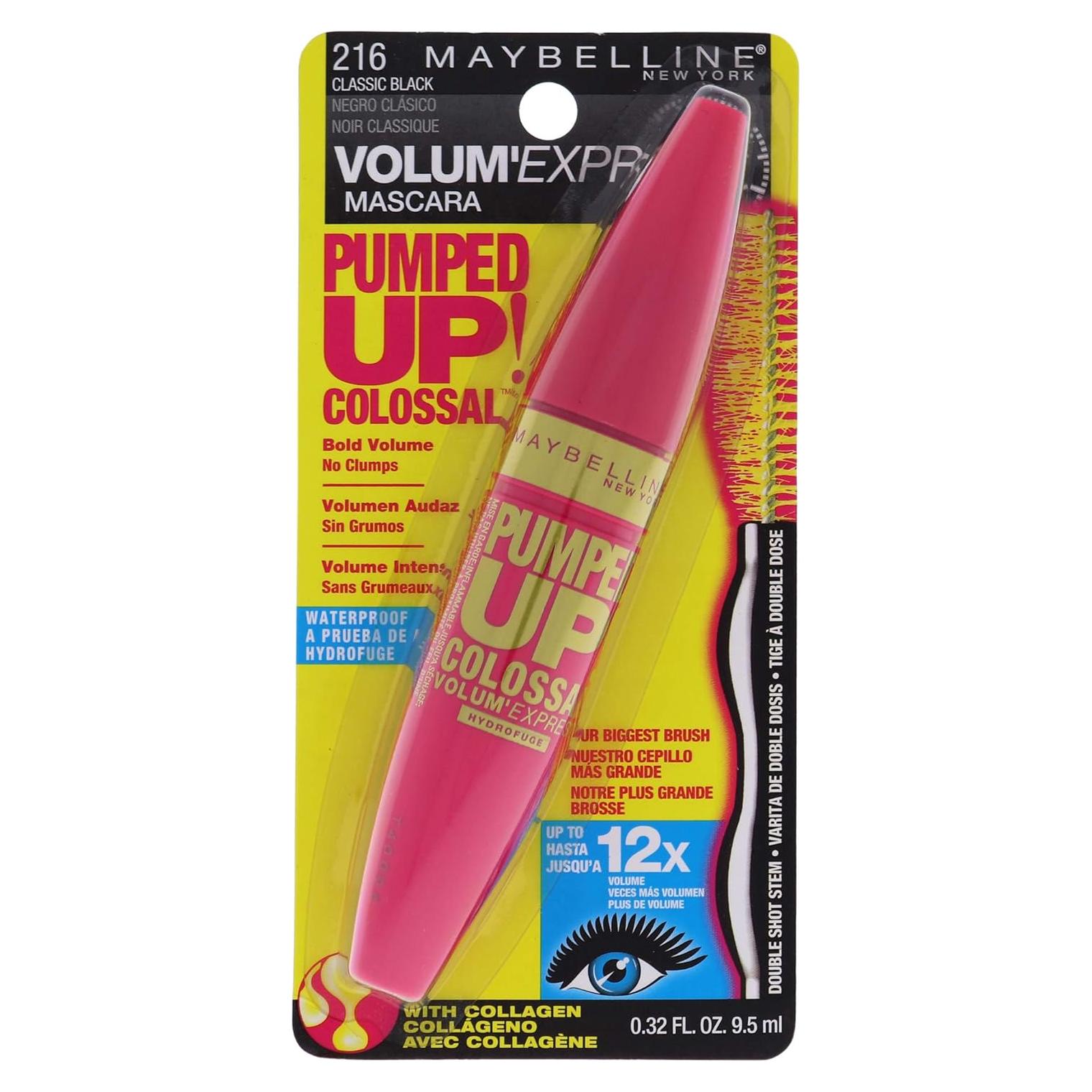 Máscara Volum' Express Pumped Up! Colossal Maybelline 9.46 ml