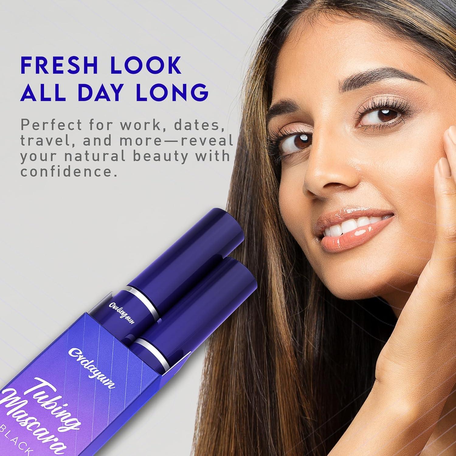 Máscara Tubular Negra Evdayam - Efecto Pestañas Falsas 20g