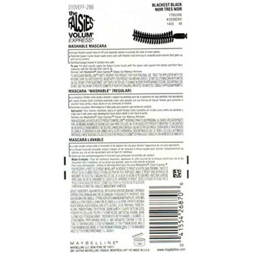 Máscara Lavable Maybelline Volum' Express La Falsies Flared