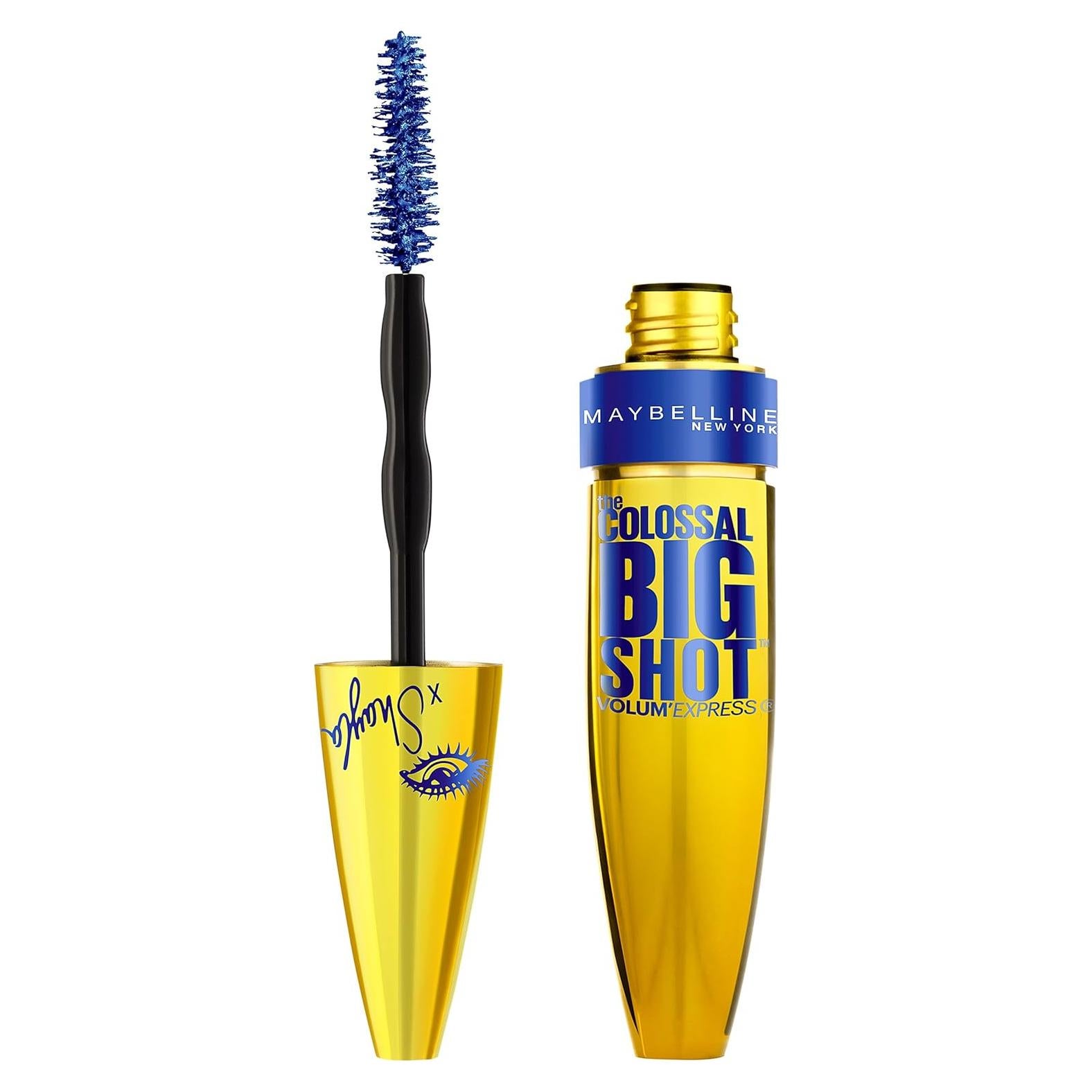 Máscara Volum' Express The Colossal Big Shot Maybelline 9.8ml Azul