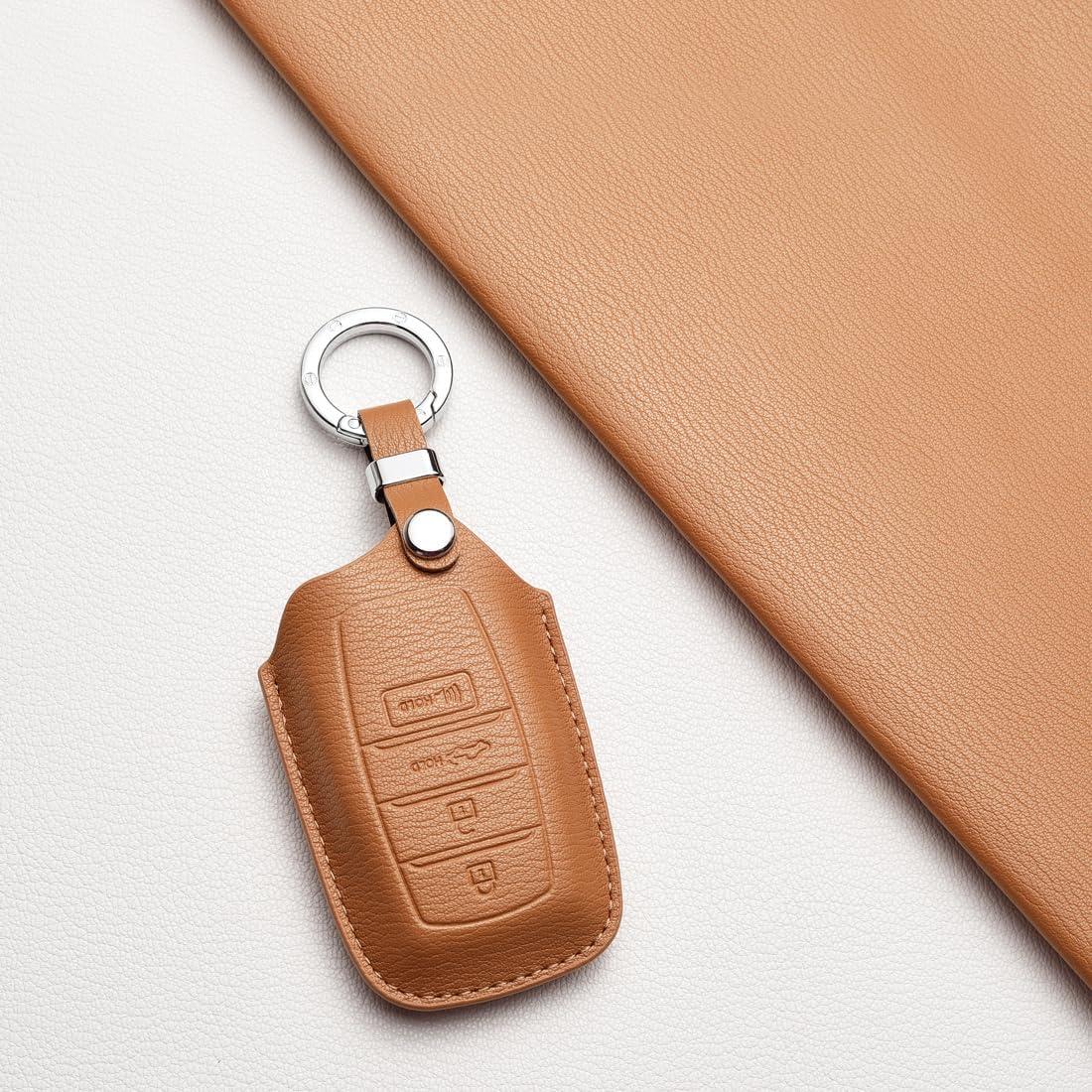 Funda de Llavero de Cuero Premium WiiLemz para Toyota