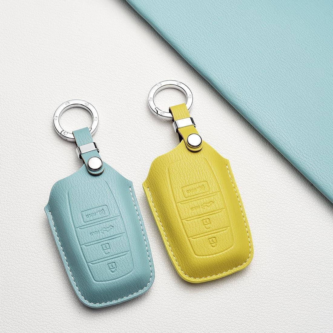 Funda de Llavero de Cuero Premium WiiLemz para Toyota