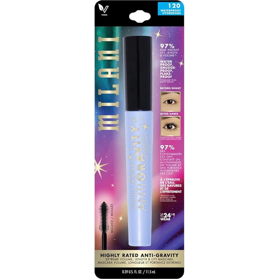 Máscara de Pestañas a Prueba de Agua Milani 32g Volumen y Longitud