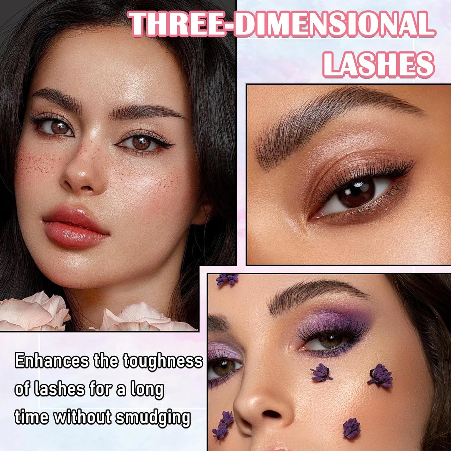 Set 2 Máscaras de Pestañas 4D JunKuJK - Alargadora y Gruesa