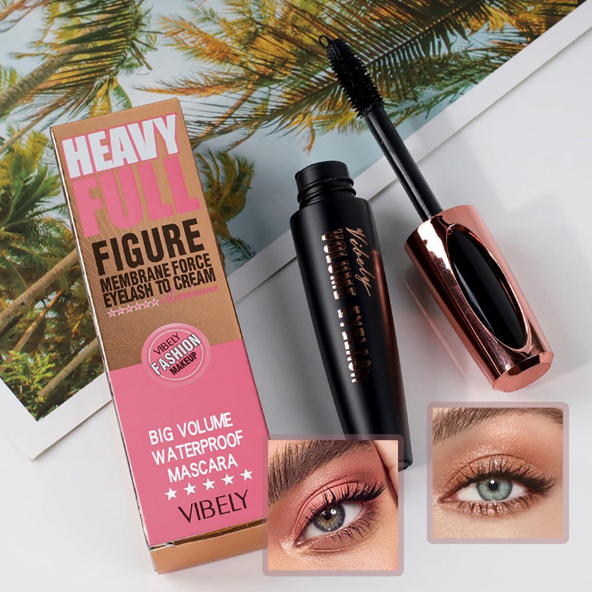 Máscara de Pestañas 4D FYEBOO - Resistente al Agua, Natural, 2 Paquetes