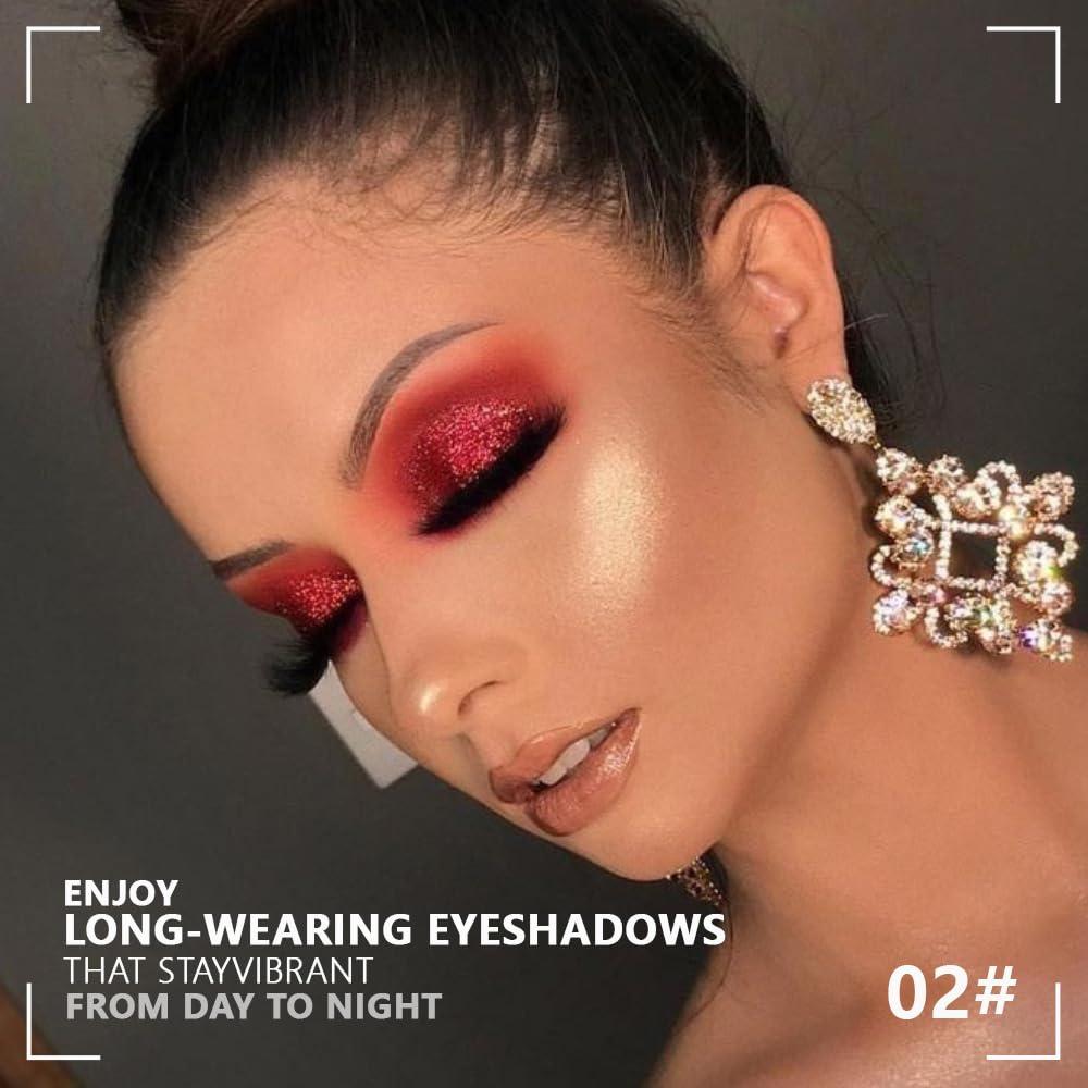 Paleta de Sombra de Ojos CAKAILA Brillante Rojo Vino 24g