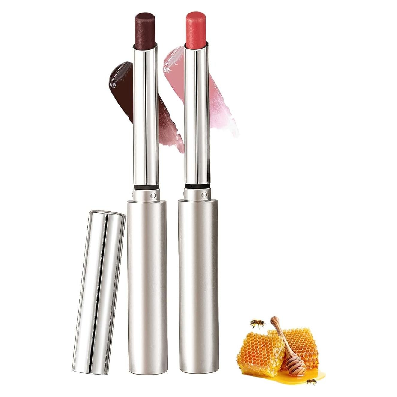 Tinte Labial Hidratante 2 en 1 TAEERY 2g x 2 Pcs Negro/Rosa