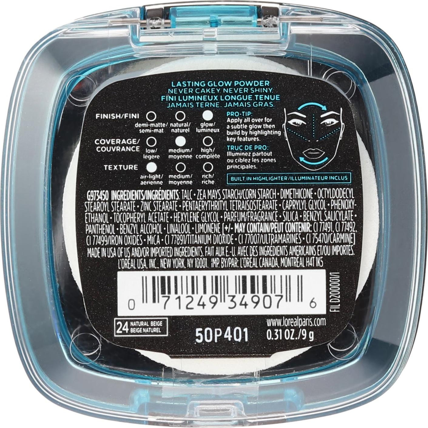 Polvo Compacto L'Oréal Paris Infallible Pro Glow 8.8g Beige Natural