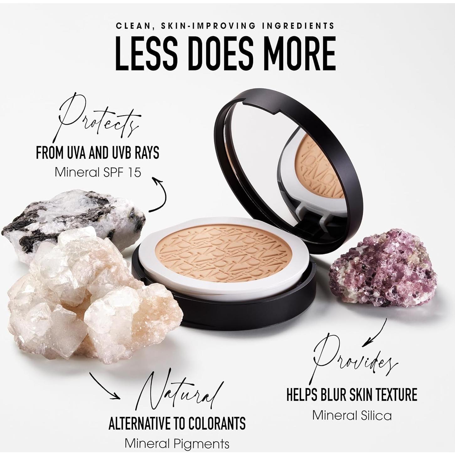 Base en Polvo Compacta bareMinerals SPF 15 - Vegana, Luminoso