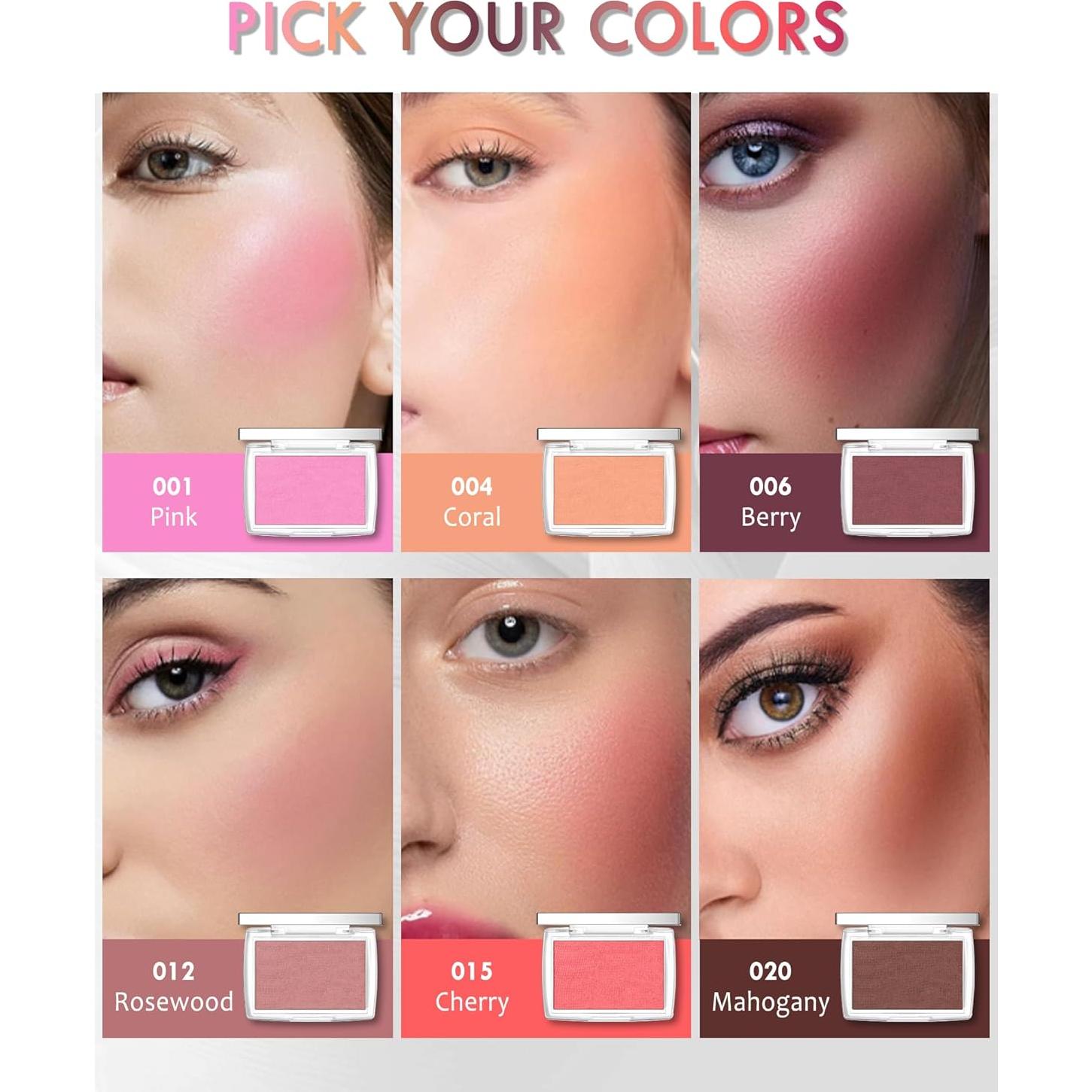 Paleta de Rubor en Polvo Mate Lestpola Rosa 4.5g