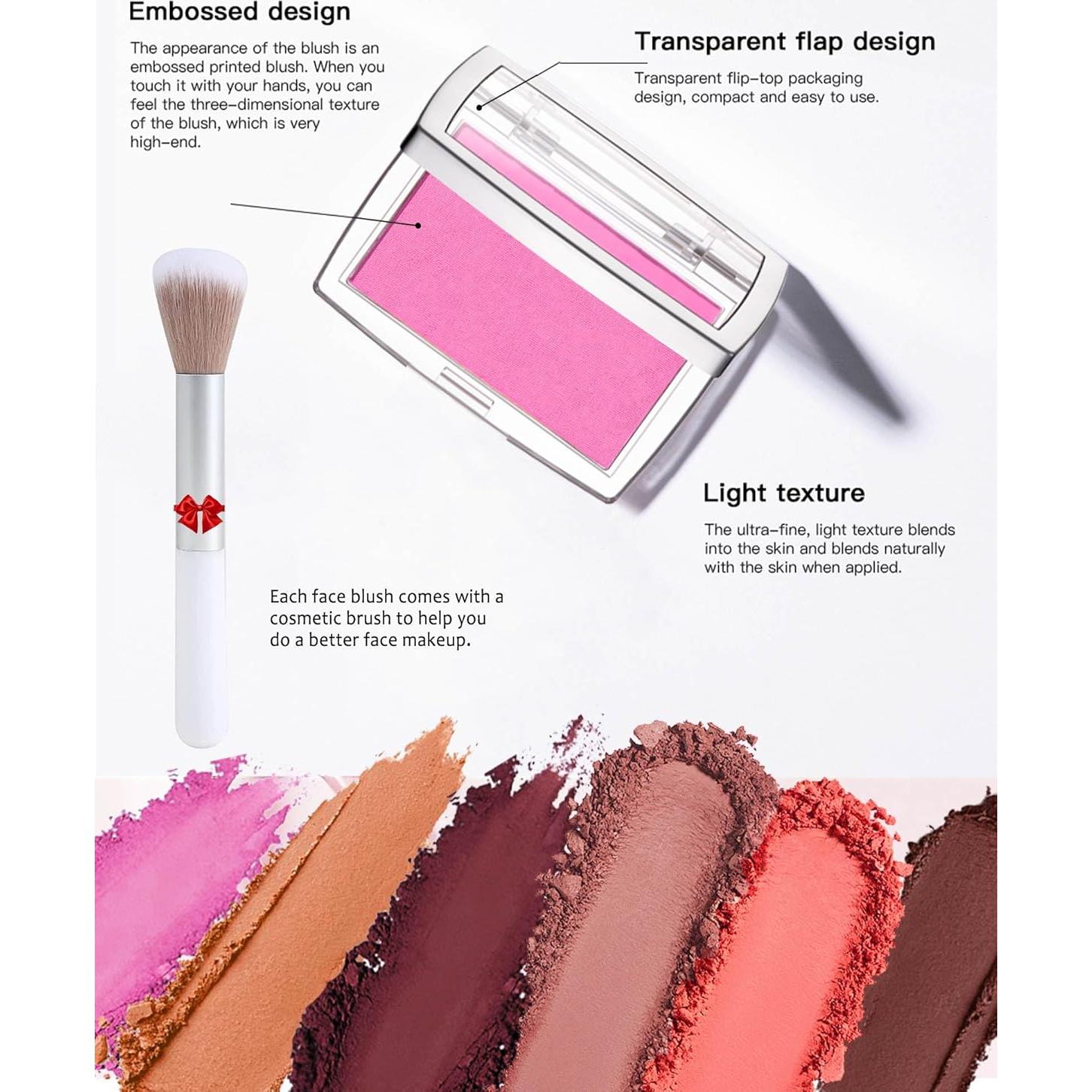 Paleta de Rubor en Polvo Mate Lestpola Rosa 4.5g