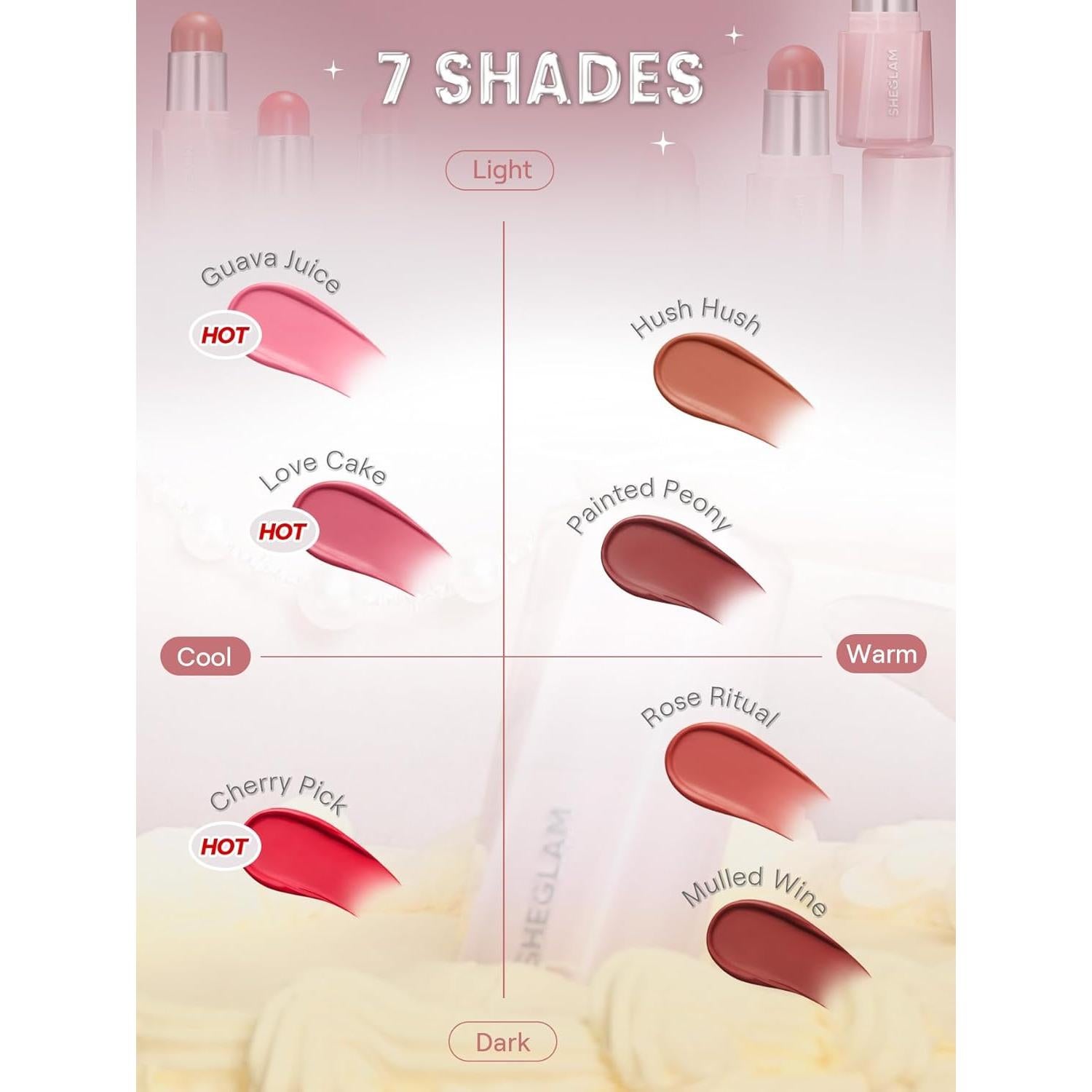 Barra de Rubor Crema SHEGLAM Ritual Rosa 60g Hidratante