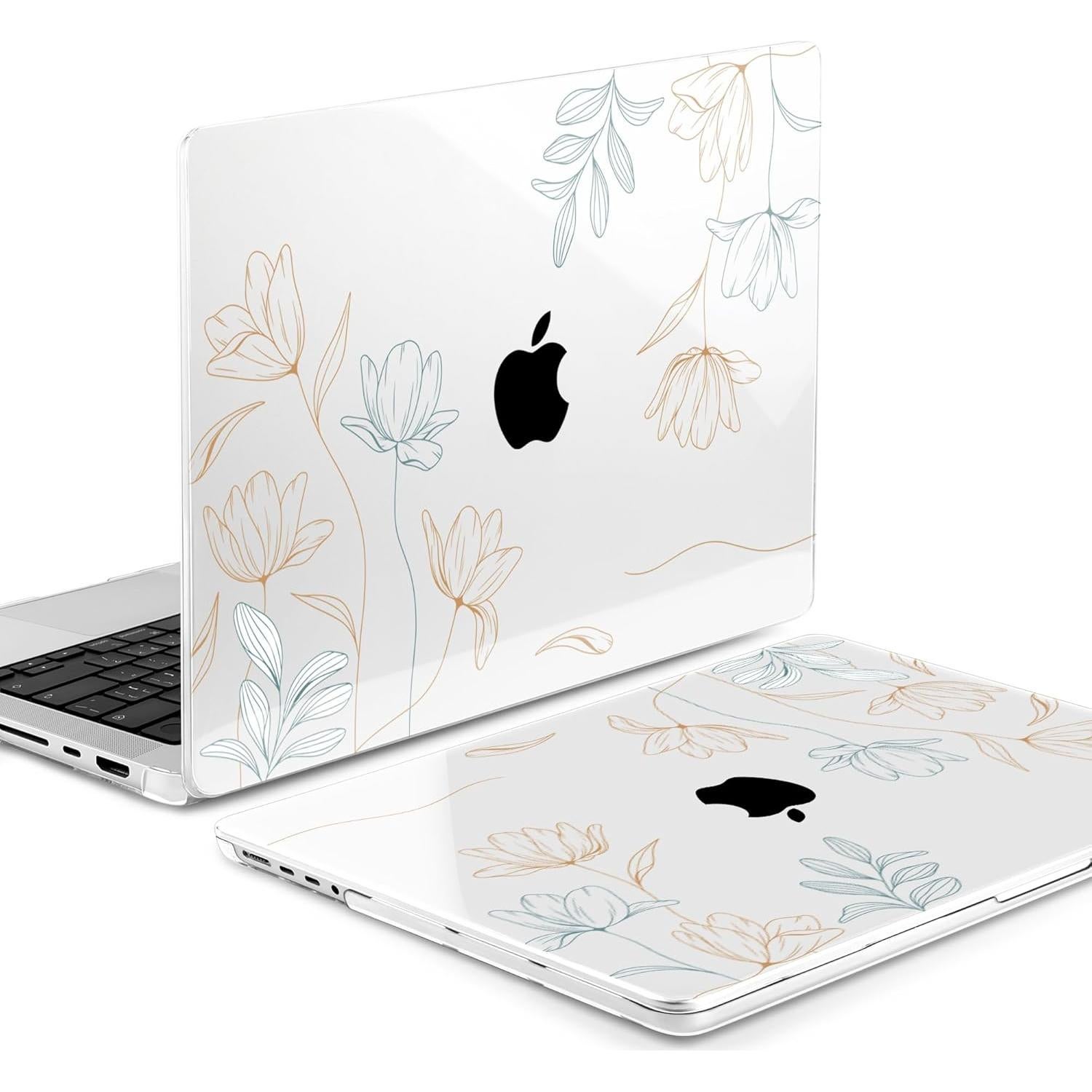 Funda MEEgoodo para MacBook Pro 16" 2024 Floral con Accesorios
