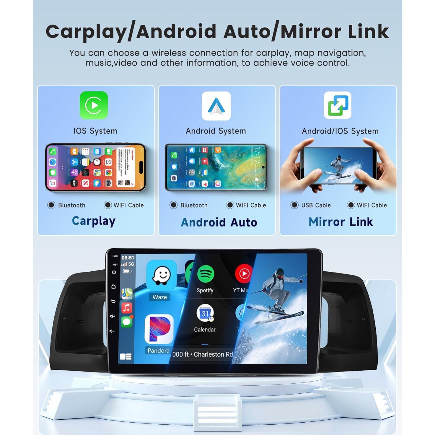 Estéreo de Coche Rimoody 4G+64G Android 15 para Toyota Corolla 2007-2012