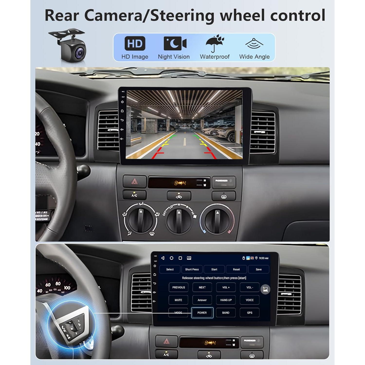 Estéreo de Coche Rimoody 4G+64G Android 15 para Toyota Corolla 2007-2012