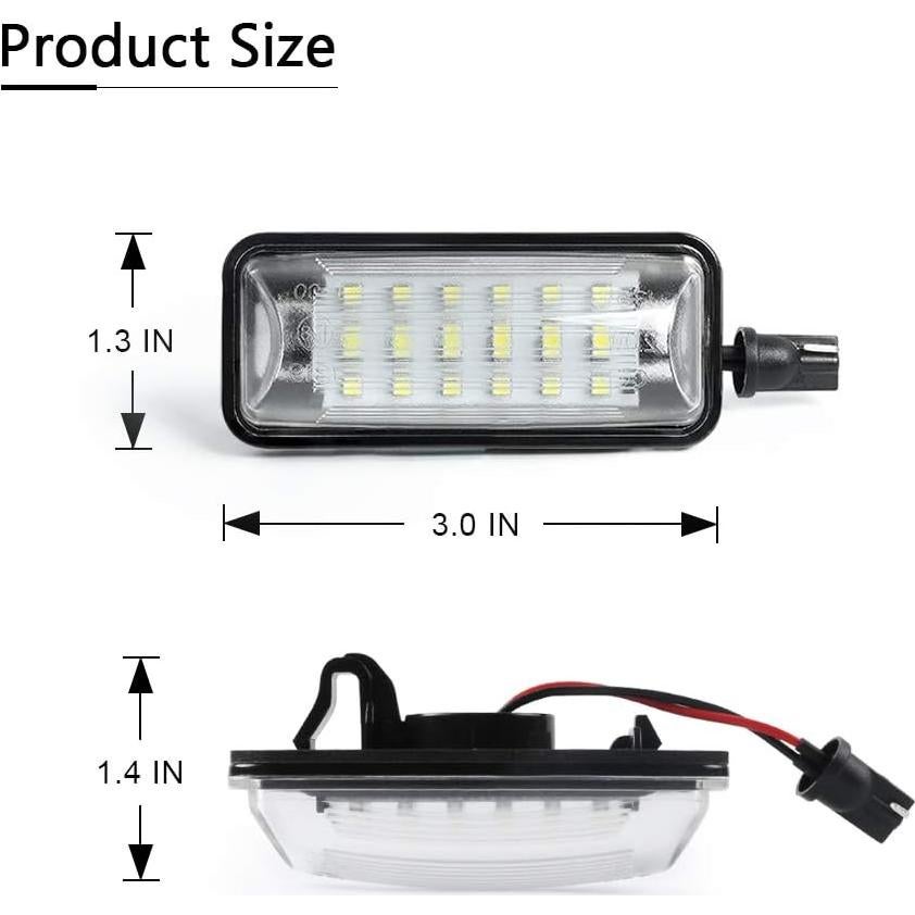 Gempro Luces LED de Placa para Subaru y Toyota 2-Pack